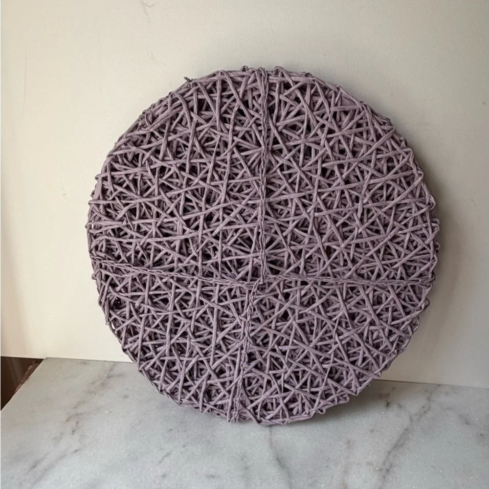 Lavender Woven Round Placemat - Set of 8